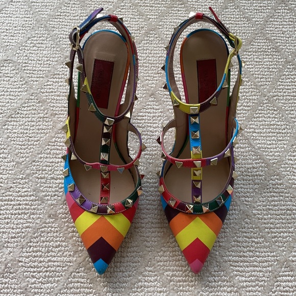 Valentino Rockstud multicolored pumps - Picture 2 of 9